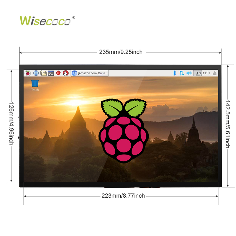 Wisecoco 10.1 インチ IPS LCD オンセル - Raspberry Pi 10.1 Inch Capacitive Touch Screen Ips のレビューと価格